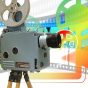读者「夜班放映员」的头像插画，影院放映间窗口的剪影